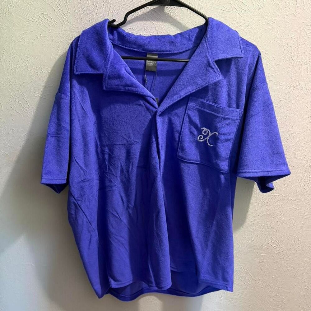 Savage-x-fenty Women's Purple and Blue Shirt